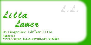 lilla lamer business card